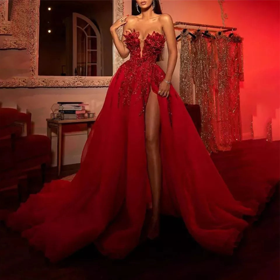 Red Elegant Prom Dress