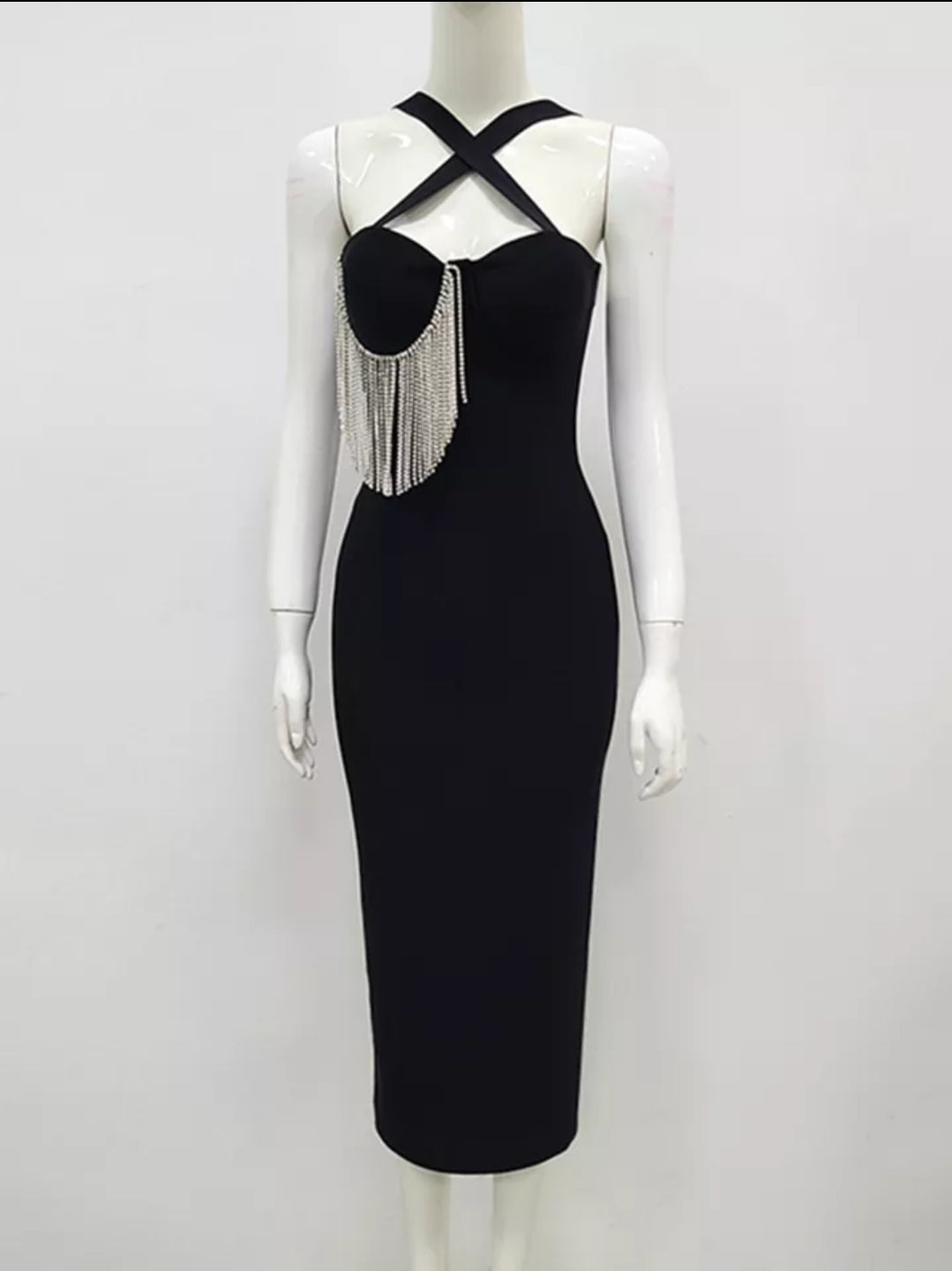 Lin's  Black Bandage dress