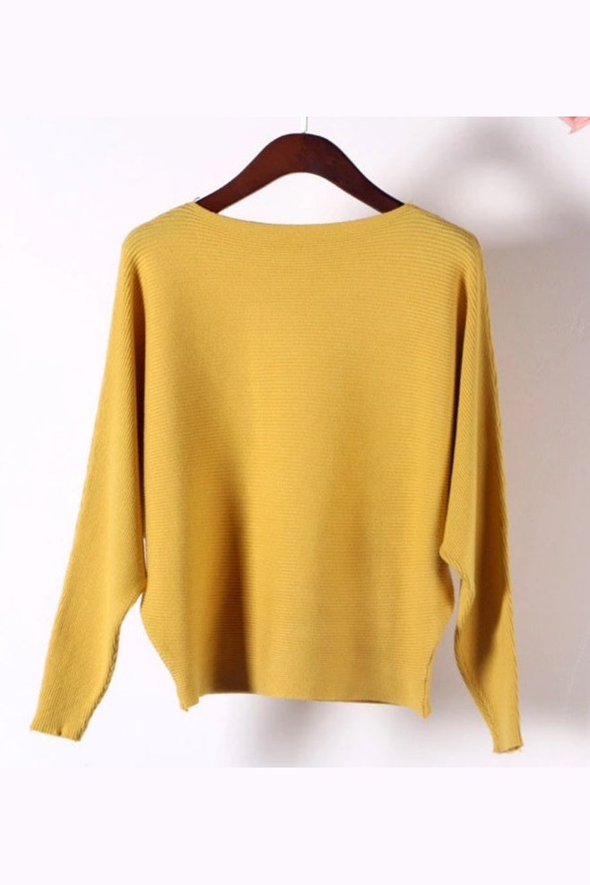 Winter Batwing Sleeve Knitted Sweater