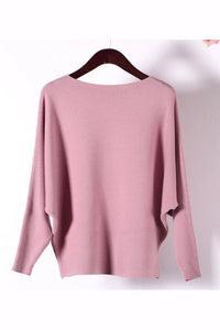 Winter Batwing Sleeve Knitted Sweater