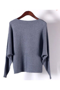 Winter Batwing Sleeve Knitted Sweater