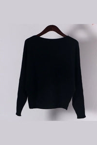 Winter Batwing Sleeve Knitted Sweater