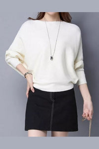 Winter Batwing Sleeve Knitted Sweater