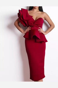 Bodycon Ruffles Elegant Evening Dress