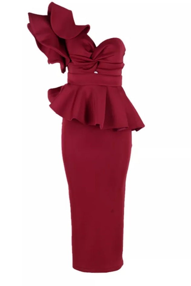 Bodycon Ruffles Elegant Evening Dress