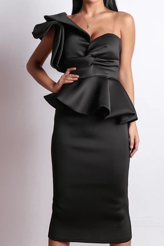 Bodycon Ruffles Elegant Evening Dress