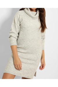 Soft Thick Knit Turtleneck Jumper Dress