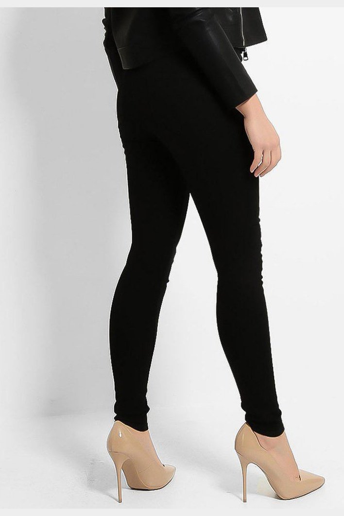 Black high waisted super skinny jeans