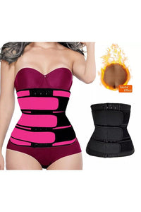 Branded 3 Straps Neoprene Waist Trainer Sweat Belt Body Shaper Corset with hooks