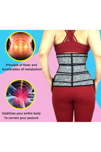 Branded 2 Straps Neoprene Waist Trainer Sweat Belt Body Shaper Corset with zipper