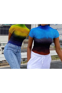 Tie Dye Turtleneck T-shirts