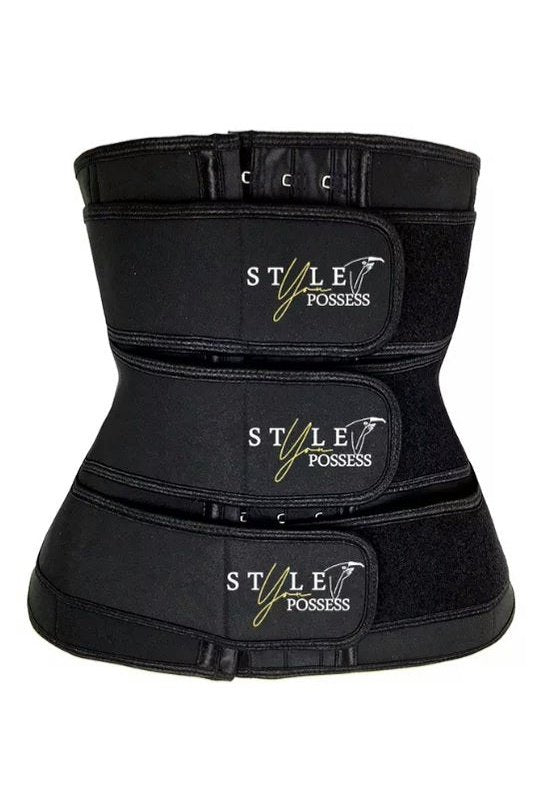 Branded 3 Straps Neoprene Waist Trainer Sweat Belt Body Shaper Corset with hooks