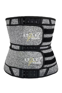 Branded 2 Straps Neoprene Waist Trainer Sweat Belt Body Shaper Corset with hooks