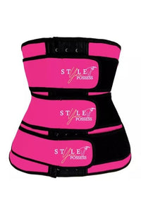 Branded 3 Straps Neoprene Waist Trainer Sweat Belt Body Shaper Corset with hooks