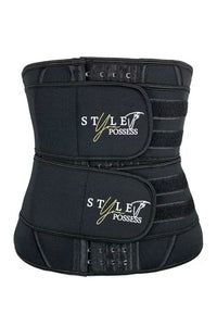 Branded 2 Straps Neoprene Waist Trainer Sweat Belt Body Shaper Corset with hooks