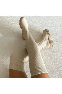 Knitted Above Knee  & Ankle Boots