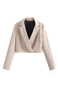 Cropped Blazer and Mini Skirt Two piece set