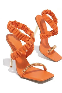 Pointed Toe Chain High Heels Sandals