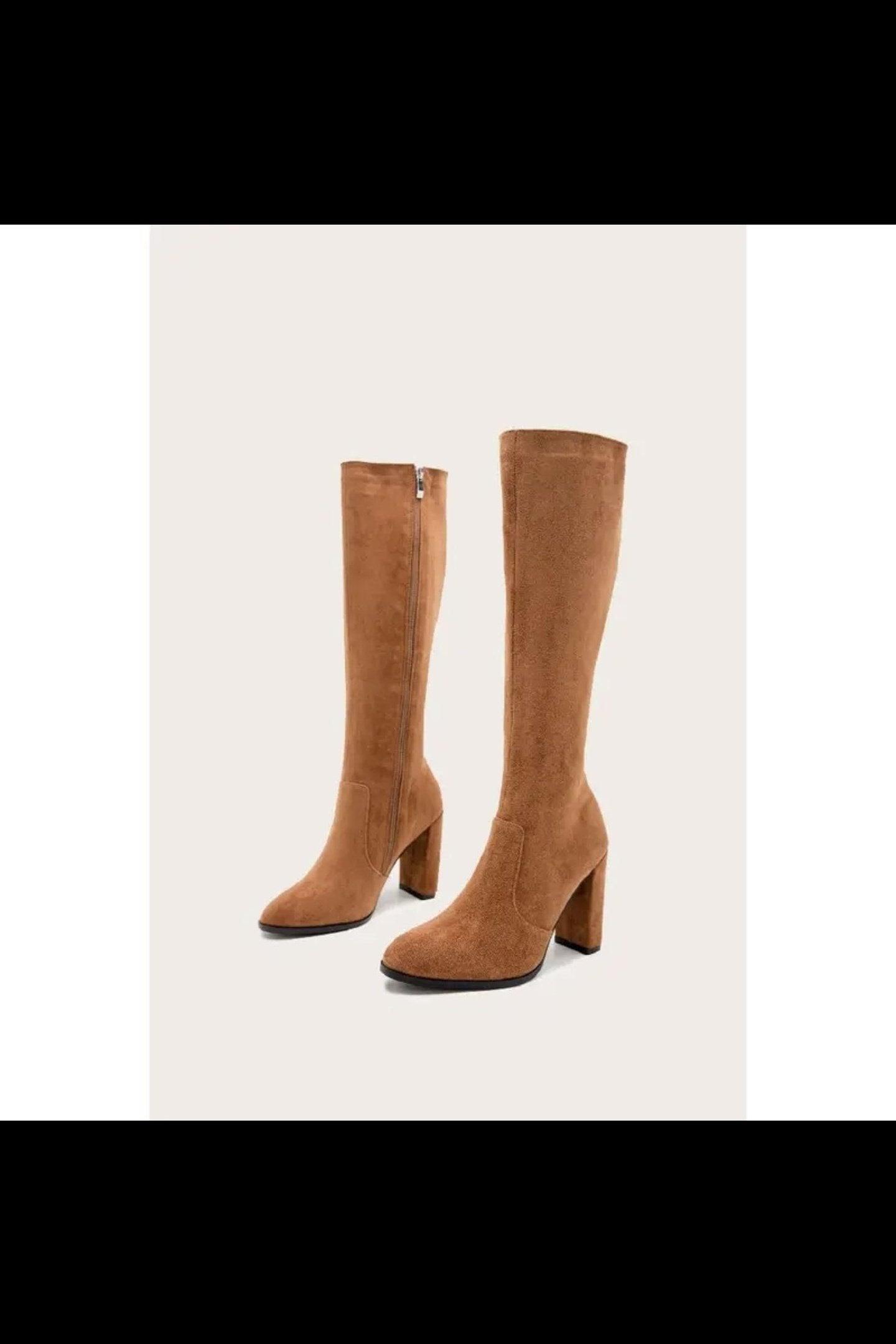 Suede High Heeled Boots