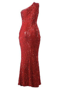 Hollow Out Sequined Dress