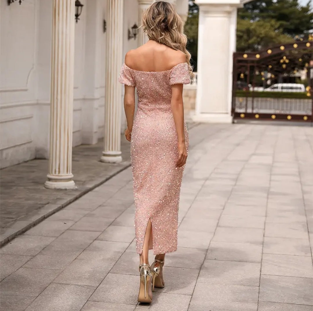 Offshoulder Sequin Dress