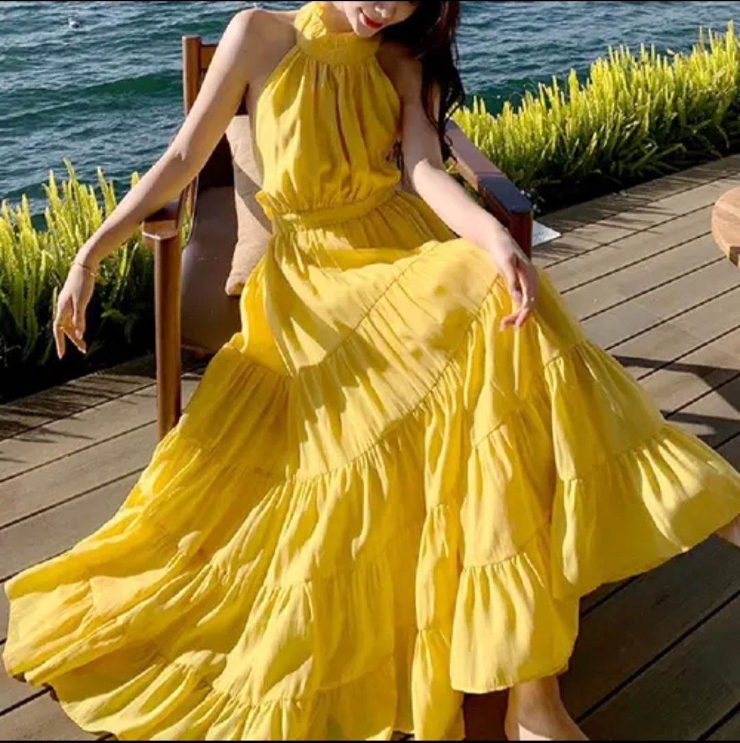 Yellow Slip Dress