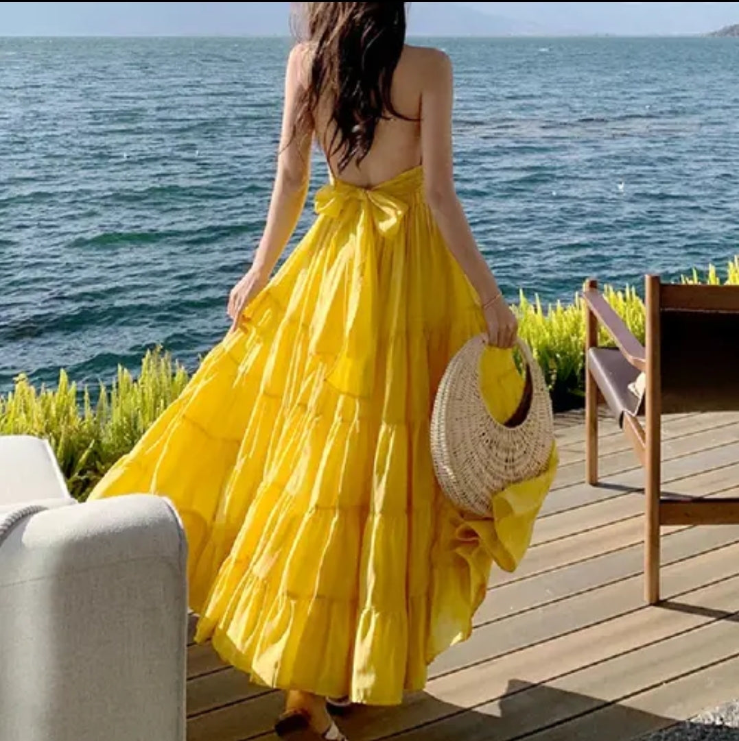 Yellow Slip Dress