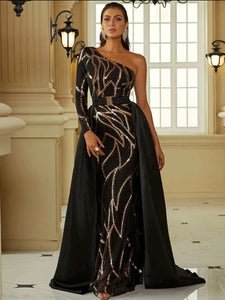 Black Gold Mermaid Dress