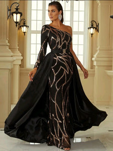 Black Gold Mermaid Dress